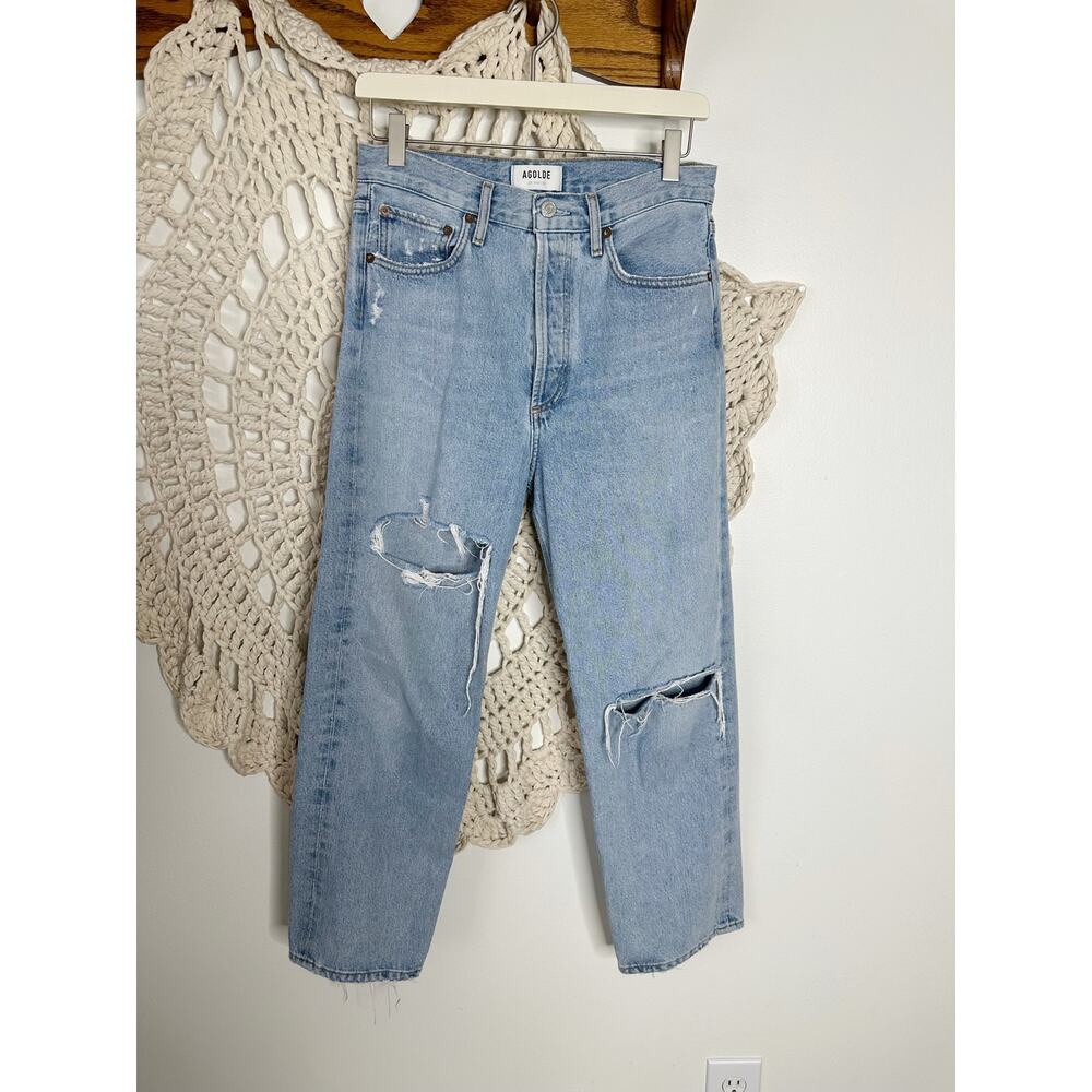 AGOLDE 90'S Crop Mid Rise Straight Jeans Size 2/25